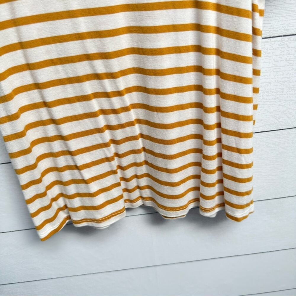 Green Envelope Los Angeles | Mustard & White Jersey Ruffled Sleeve Tee – M - Picture 6 of 6
